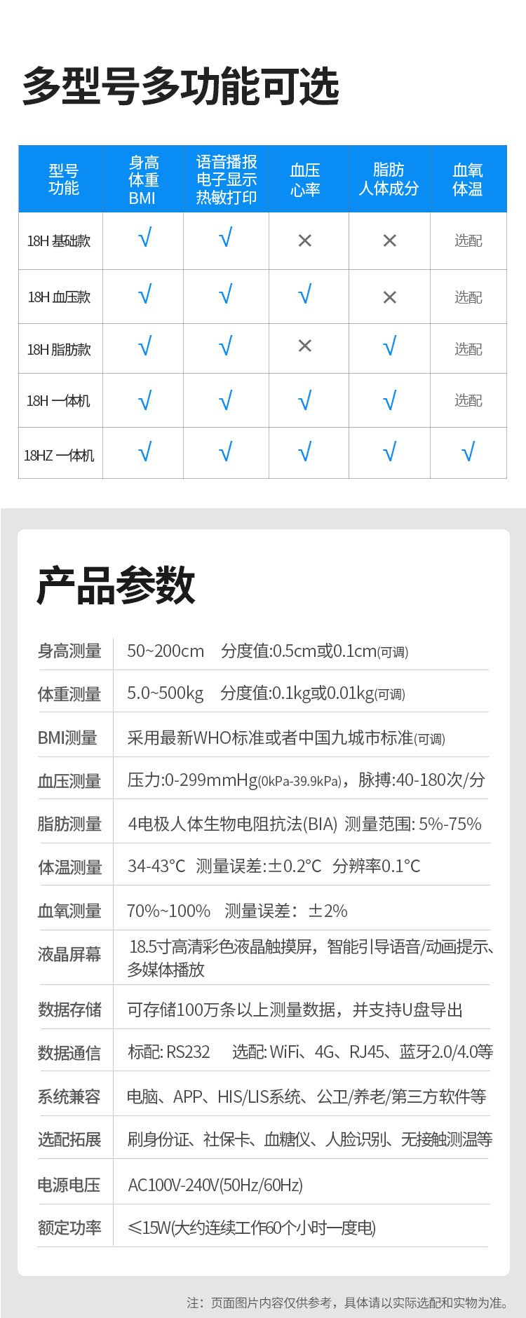 SH-18H智能互联健康体检一体机